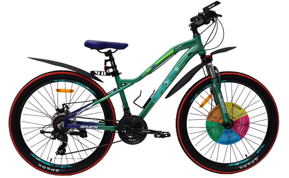 Фотография Велосипед SPARK HUNTER 26" размер XS рама 14" 2024 Зеленый